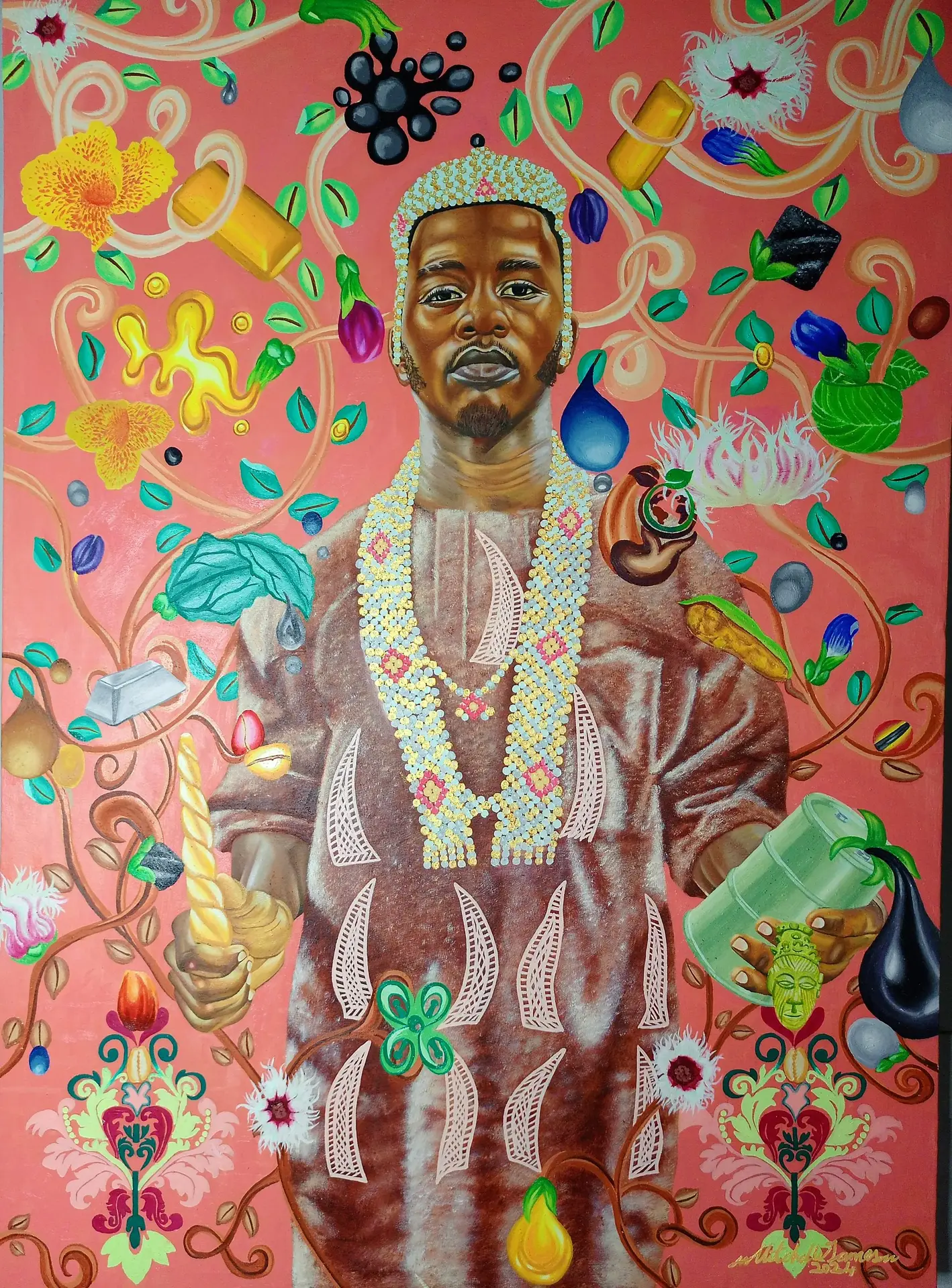 TREASURES FROM THE WEST OIL ON CANVAS